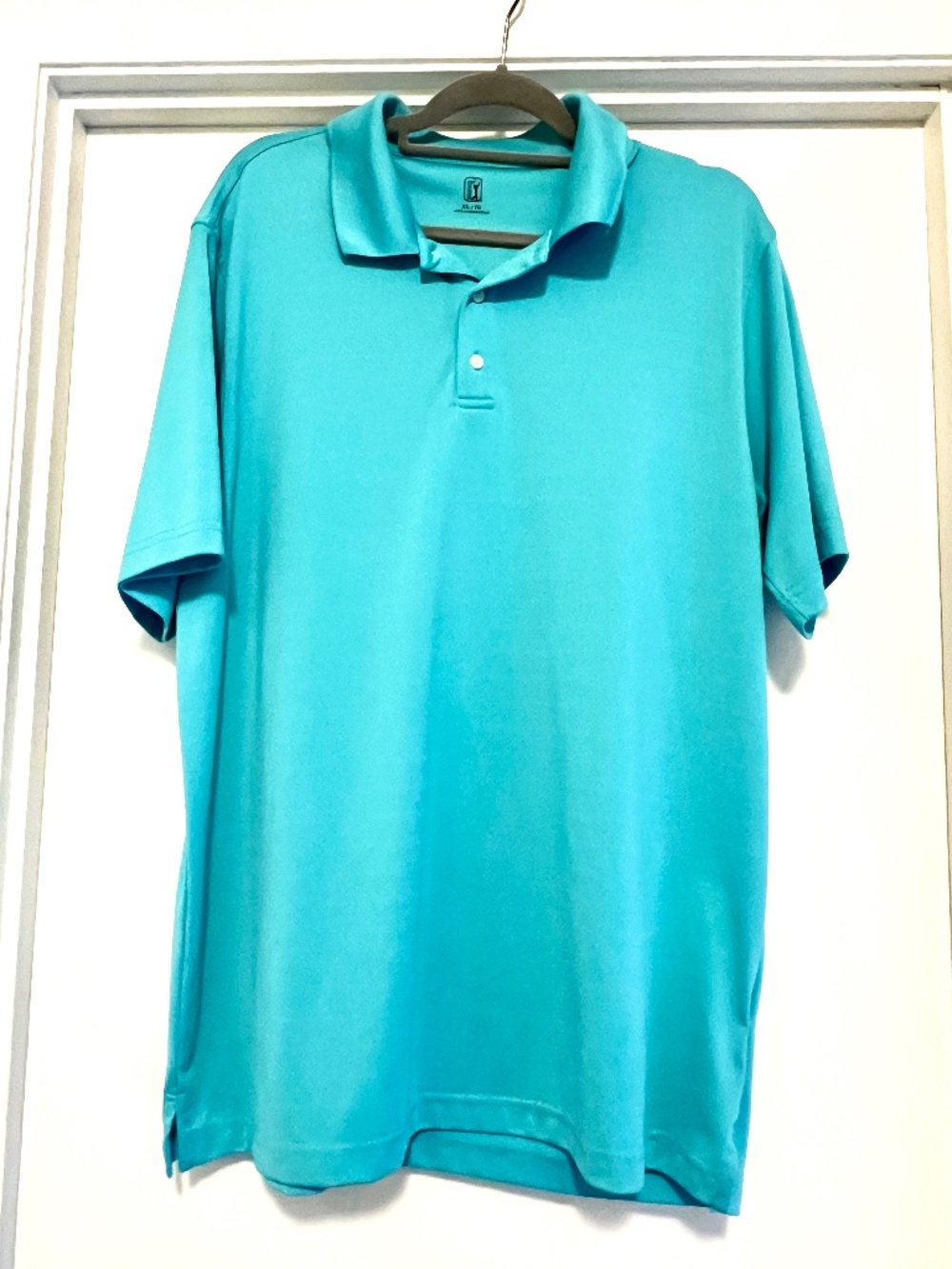 PGA Tour Golf Polo Shirt ~ Men's XL ~ Aqua/ Turquoise Blue ~ Perfect